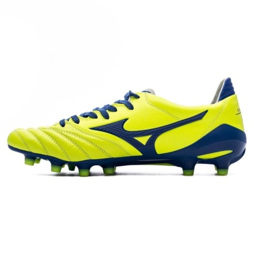 Mizuno Morelia Neo II Made in Japan FG Brazilian Spirit - Safety Yellow/True Blue